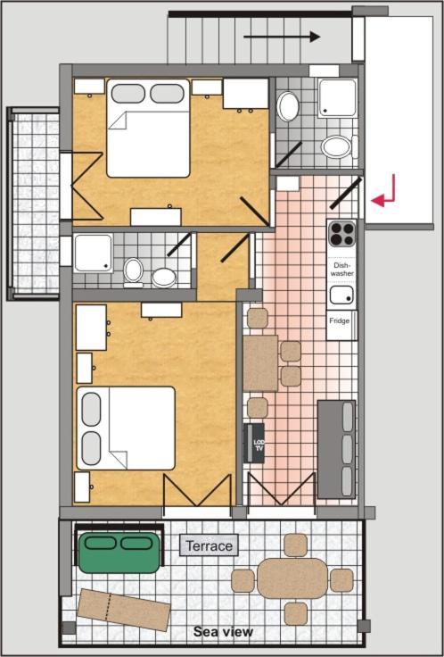Apartments Dora Banjol Bagian luar foto